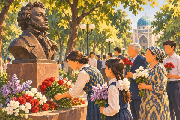 Пушкинский день: цветы к памятнику поэту и литературно-музыкальная программа